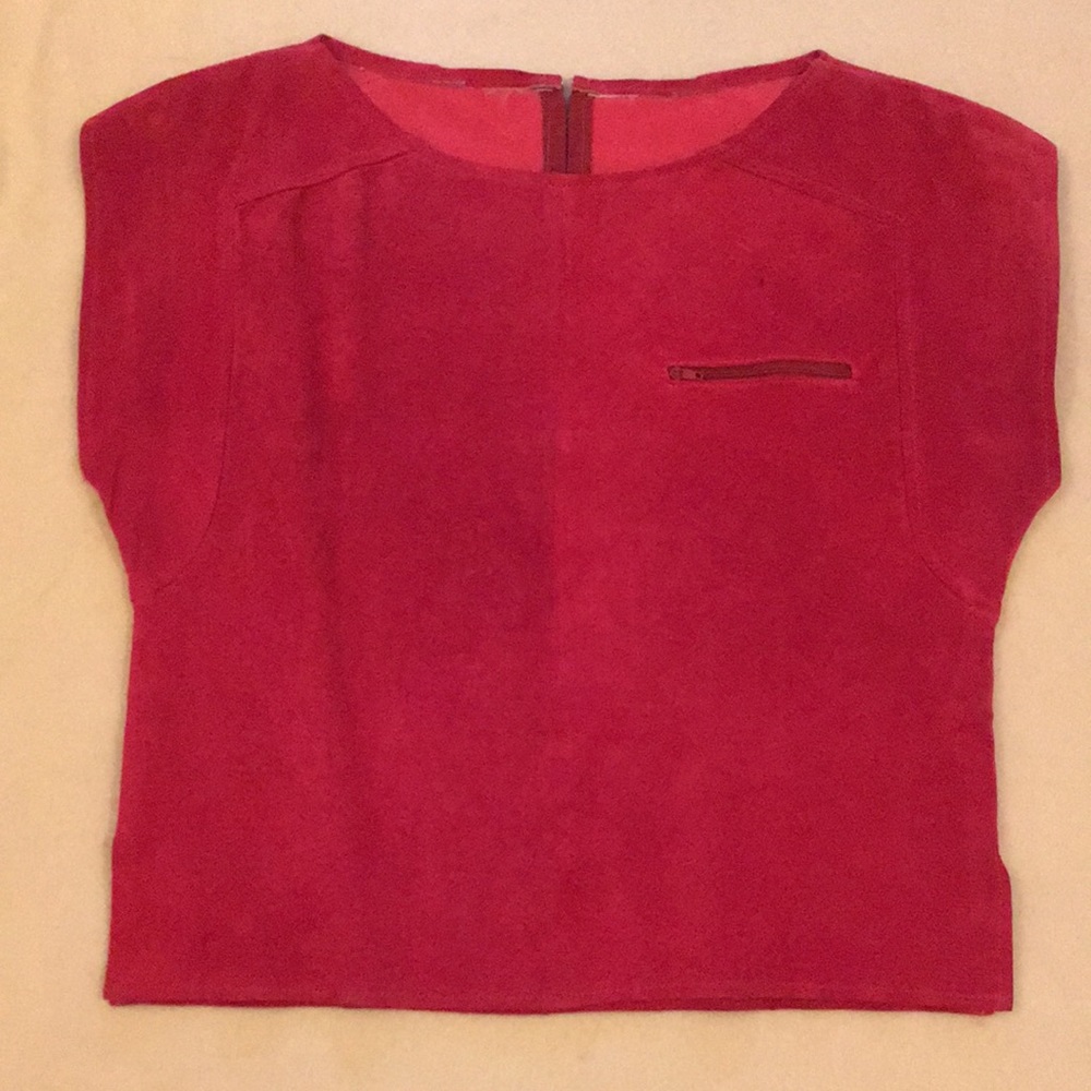 Avon Vintage Red Leather Shirt